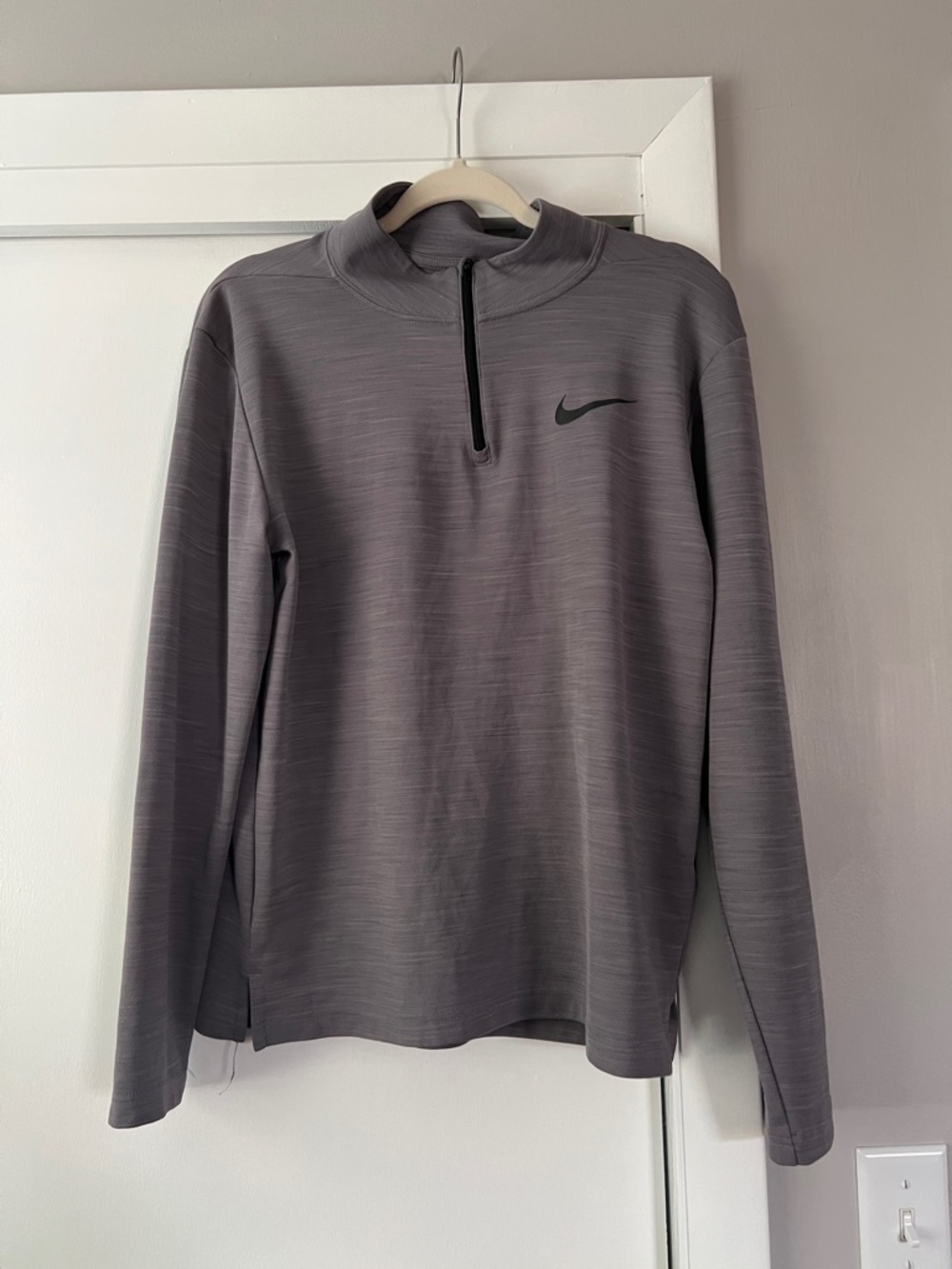 Nike Grey Quarter-Zip Training Pullover